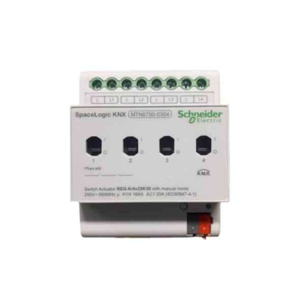 SpaceLogic KNX REG-K Switch Actuator MTN6700-0304 4x250V/20A High Current 4 Channel