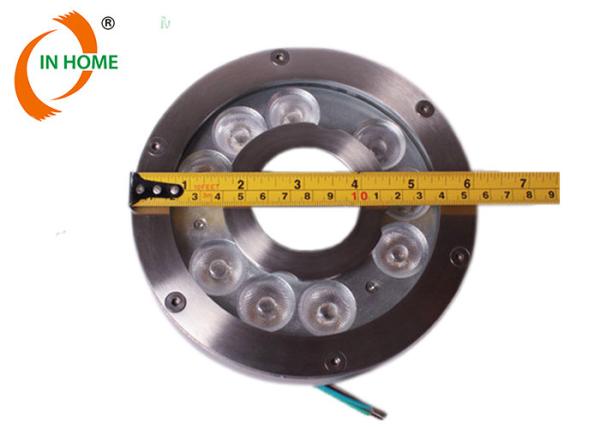 Bright Pool Lights In Ponds / Lakes ,SS 304 IP68 Led Underwater Light 24w