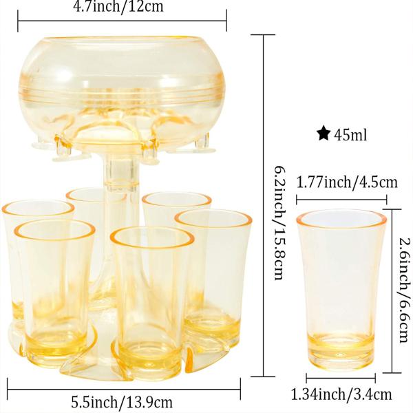 Production Wine Dispenser Cup 6 Shot Glass Dispenser for Whisky Connoisseurs