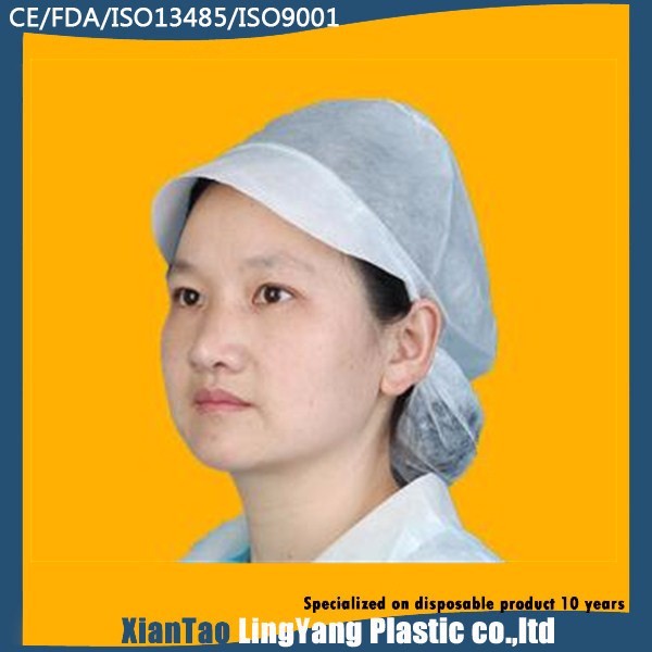 Breathable Disposable Painters Hats , Disposable Theatre Caps Environmental Friendly