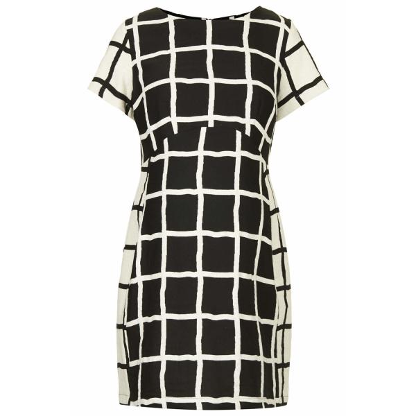 Windowpane Check Print maternity dresses for pregnance office lady