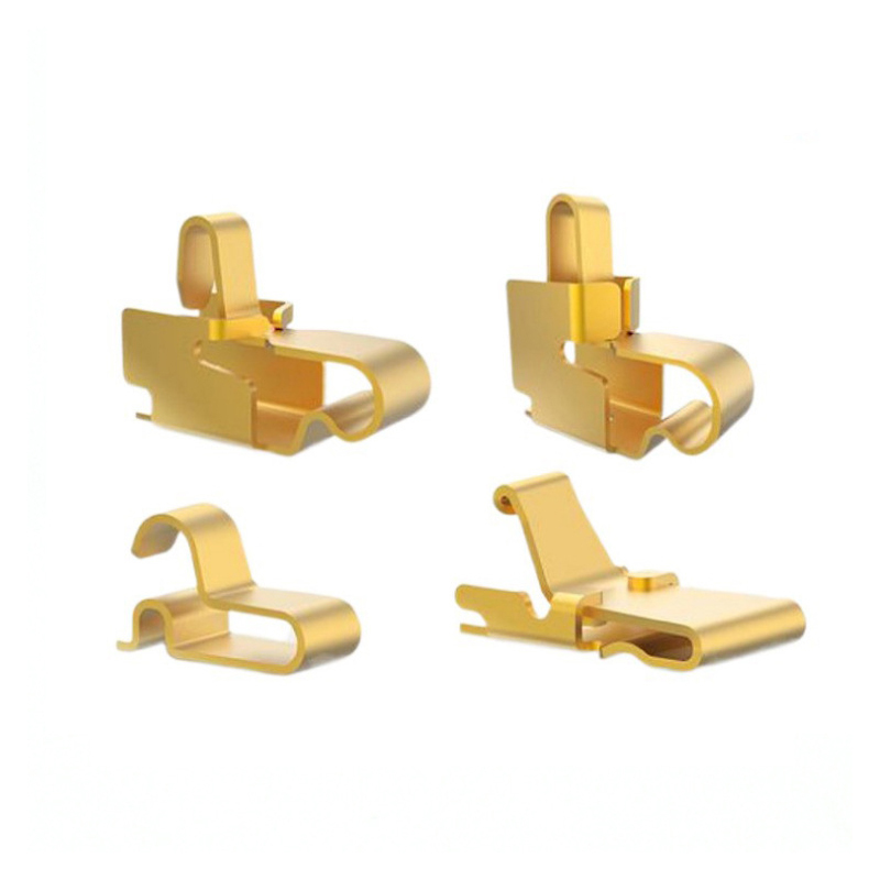 OEM Gold Plated Spring Clip Electrical Contact Metal Stamping Parts Manufacturer