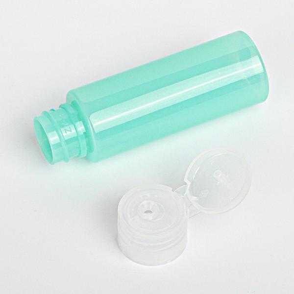 Plástico cosmético da cor verde 50ml de garrafa do pulverizador do produto comestível com Flip Cap