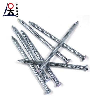 Cabeça plana Galvanizado Unhas de arame de ferro comum Unhas de aço endurecido Unhas de concreto