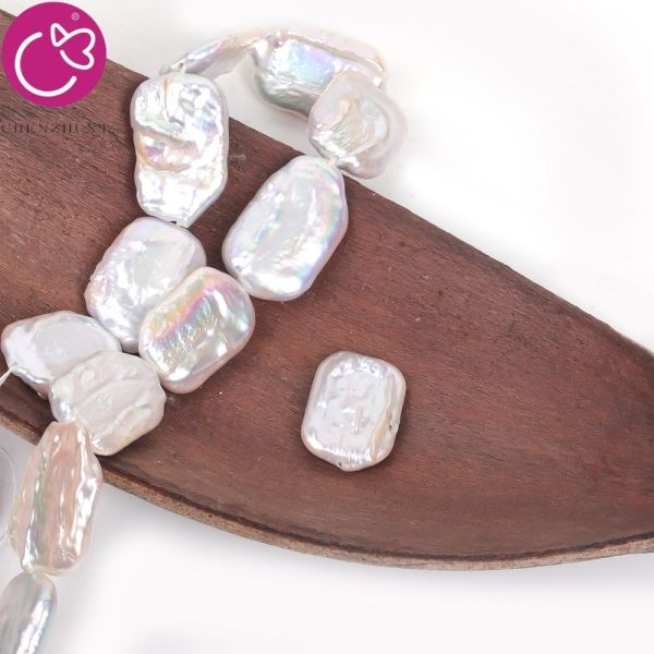 Natural Freshwater Pearl White Loose Beads Square Rectangle Baroque Wholesale for Jewelry Making