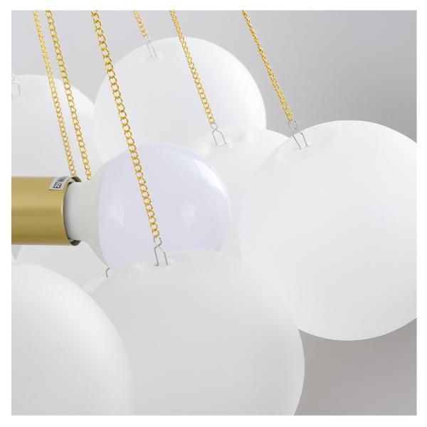 E27 Bulb Base Nordic INS Restaurant Bubble Ball Glass Pendant for Bedroom Living Room