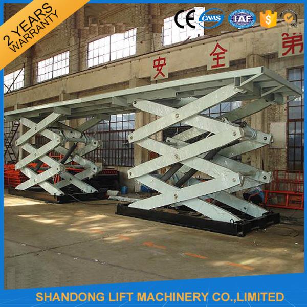 Double Heavy Duty Stationary Hydraulic Scissor Lift for Cargo Moving