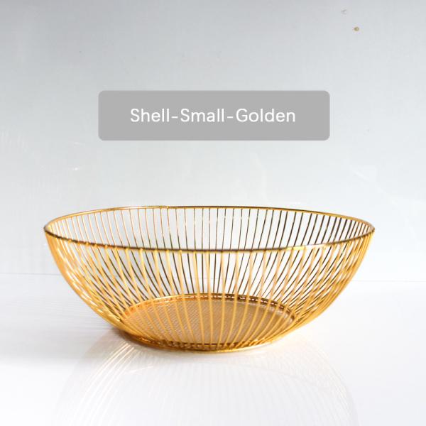 Electro Plating Wire Basket Metal Fruit Container Iron Vegetable Bowl Nordic Style