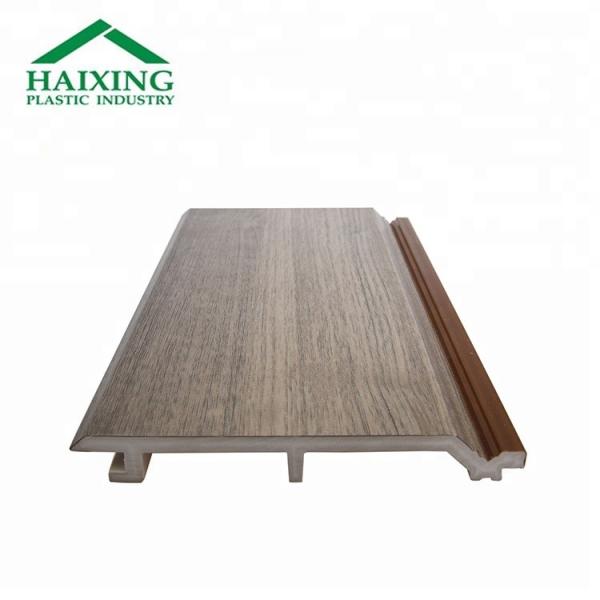 PVC Foam Grey Wood Plastic Composite House Wall Siding Panel for Outdoor Construction