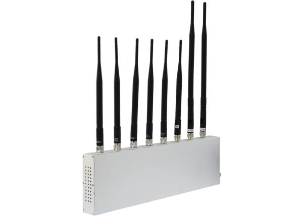 Cell Phone Signal Jammer + GPS + WIFI + Walkie Talkie / Wireless Earphone (8 antennas)
