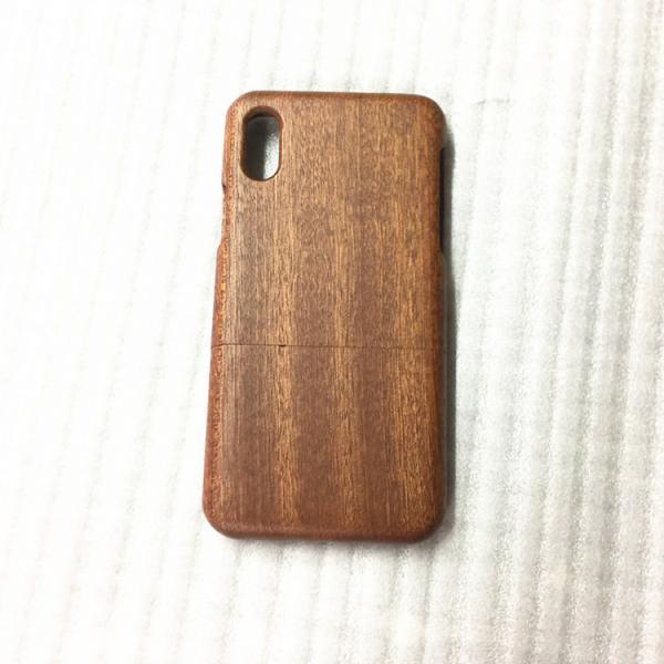 Cherry / Sapele Wood iPhone X Case Separating Type Round Edge Model