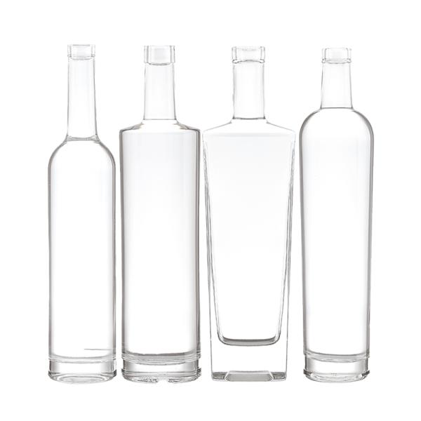 Customized Shape Inside Engraving 200ml 375ml Clear Bottle for Vodka Tequila Rum