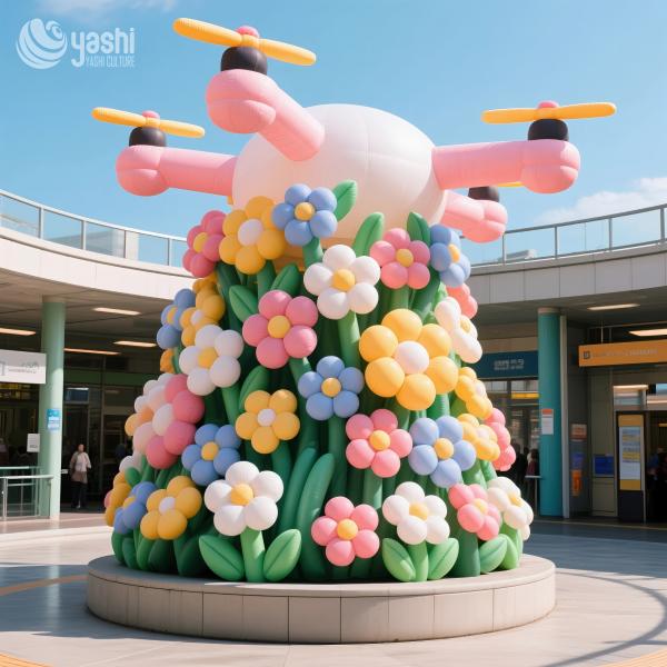 Colorful Balloon Flower Inflatable Decorations for Mall Outdoor Decoration