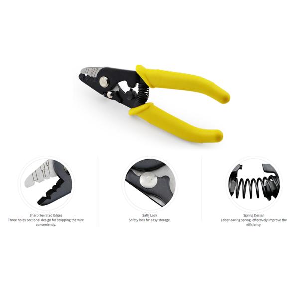 Fiber Optic Cable Stripper Light Weight For Stripping 250 - 900μm 1.6 - 3.0mm Cable Fiber Optic Tools