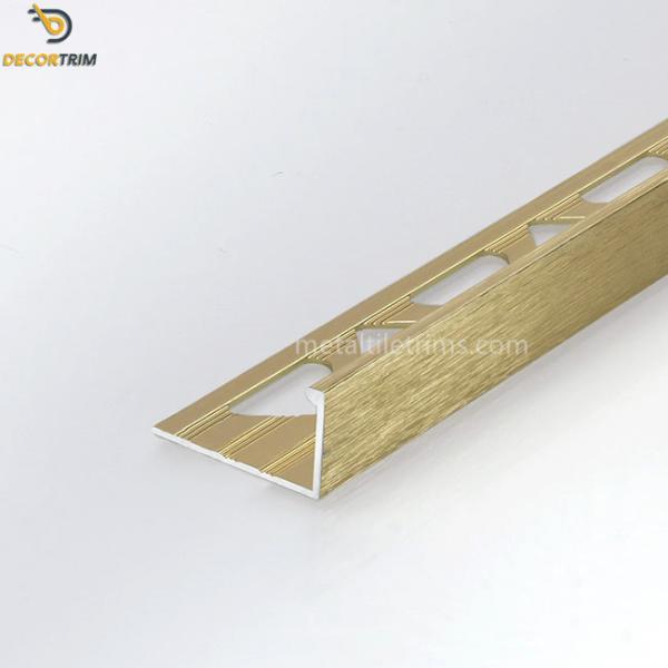 10mm Aluminum Corner Tile Trim ,  Gold Chrome Straight Edge Tile Trim