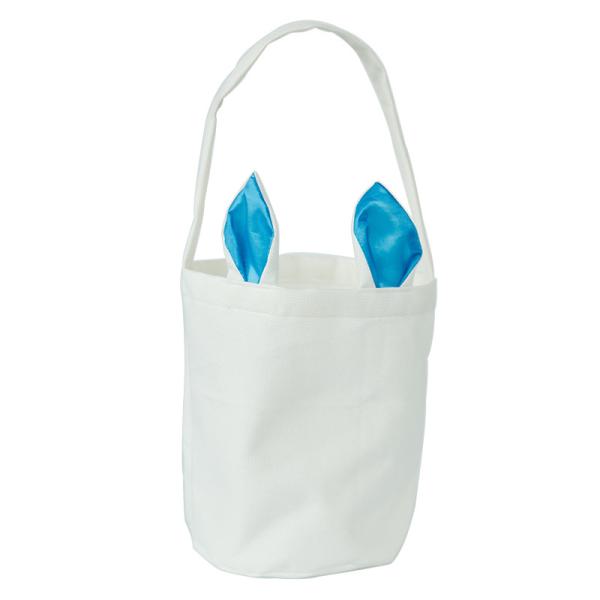 Custom Logo Linen Round Bottom Portable Rabbit Ear Easter Basket Bag with and Newest Style