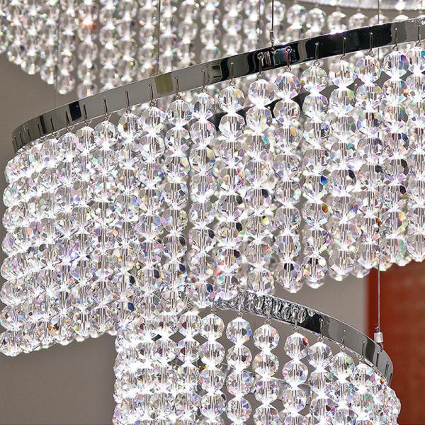 Modern Staircase Chandeliers For Living Room Lobby Club Luxury Ring Lights(WH-NC-90)