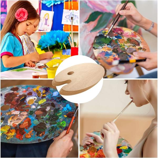 Palette de peinture en bois, palette d'art pour la peinture