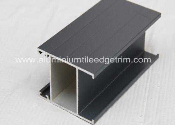 Black Anodised Aluminium Window Profiles Frames , Aluminum Window Extrusion Profiles