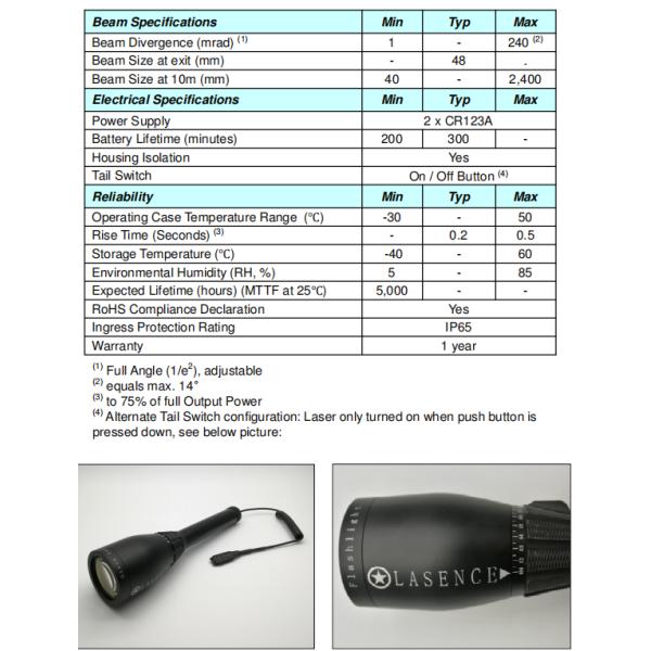High Stability Green Laser Pointer Flashlight Torch Multi-purpose Battery Powered