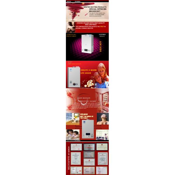 18/24/27 KW CE Certified Wall Mounted Gas Boiler Combi for Home Intelligent Control