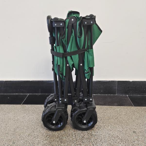 Double Deck Oxford Cloth Collapsible Beach Wagon Metal Frame Camping Wagon