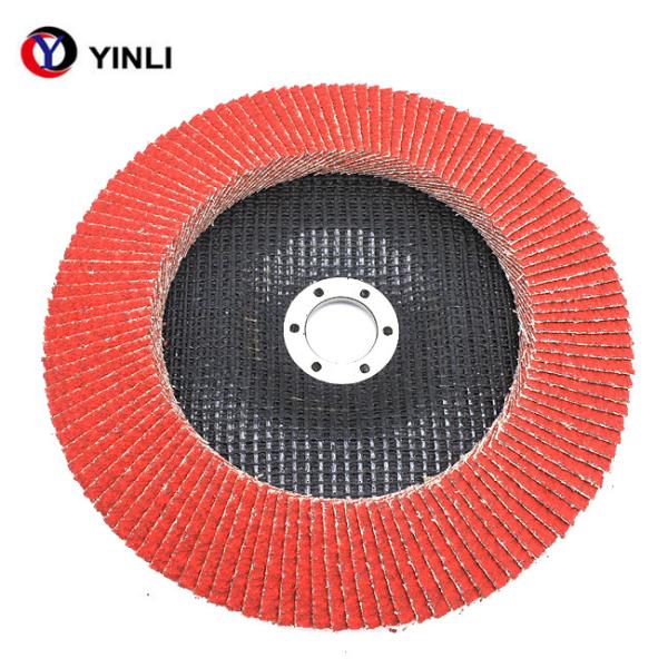 60 vermelho brilhante da polegada 125mm do disco 5 de Grit Flap Disc Curved Flap do grão 120 do grão 80