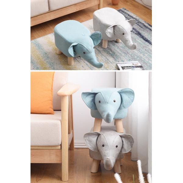 Solid Wood Children's Cartoon Household Shoe Stool 50X25X28cm