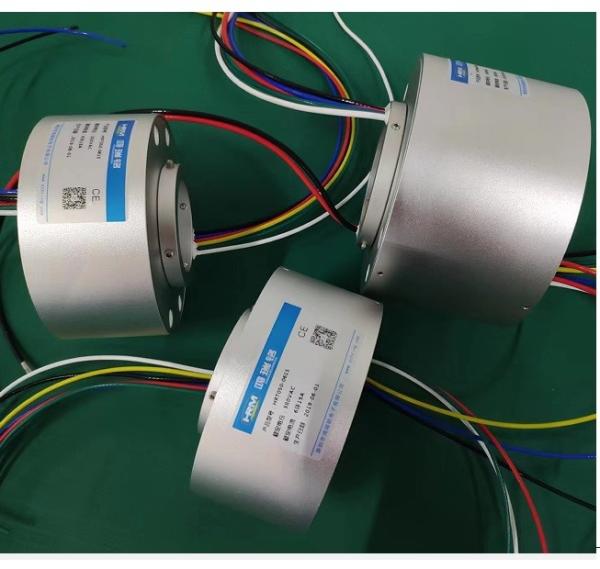 20 circuits through hole slip ring typical application on ,totary index table,heavy equipments turrets