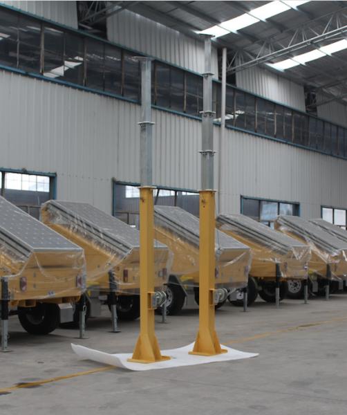 8m manaul winch operation telescopic mast/8m steel telescopic mast/8m steel telescopic mast for mobile light tower