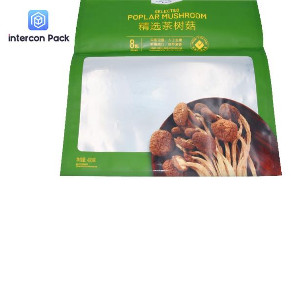 Aluminum Plated Zipper Packaging Bags Upright For Mushroom Hazelnut Nut