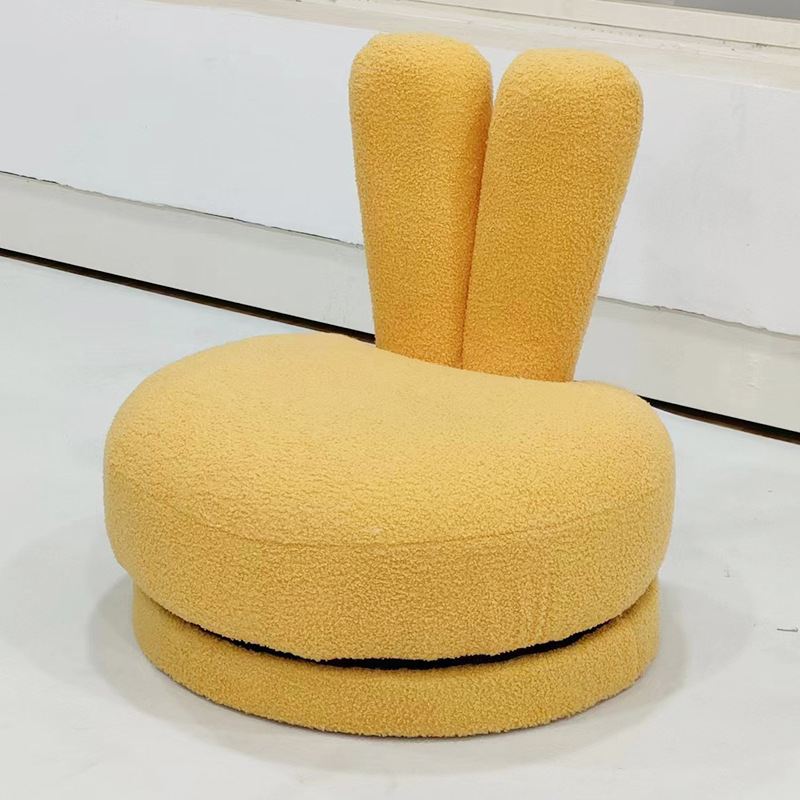 Creative Cartoon Lazy Sofa Stool Living Room Buddy Swivel Chair Children's Rotatable Backrest Leisure Seat Apartment School