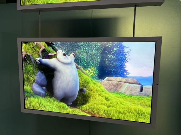 21.5 Inch Single-sided hanging window display 2000cd/M2 Brightness Full Hd Digital Signage Lcd