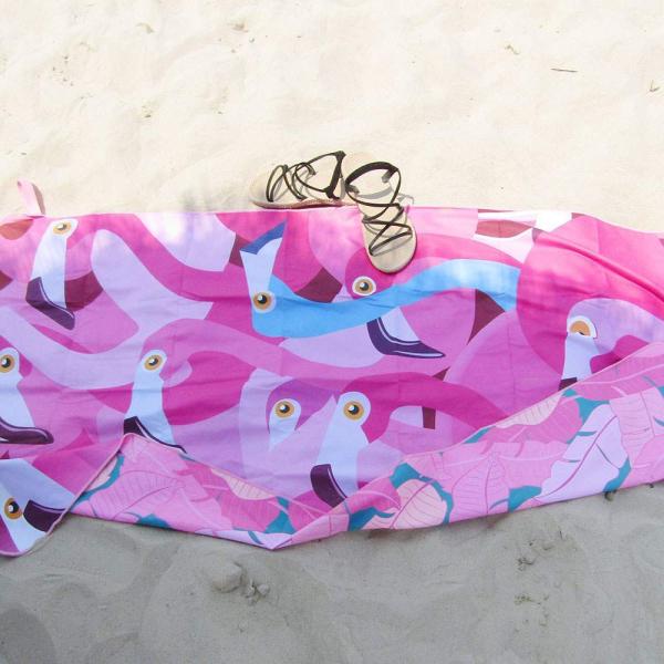 Beach Towel Customize Logo Size Micro Fiber Travel Sport Gym Towel with Eva Case Microfiber Beach Towel