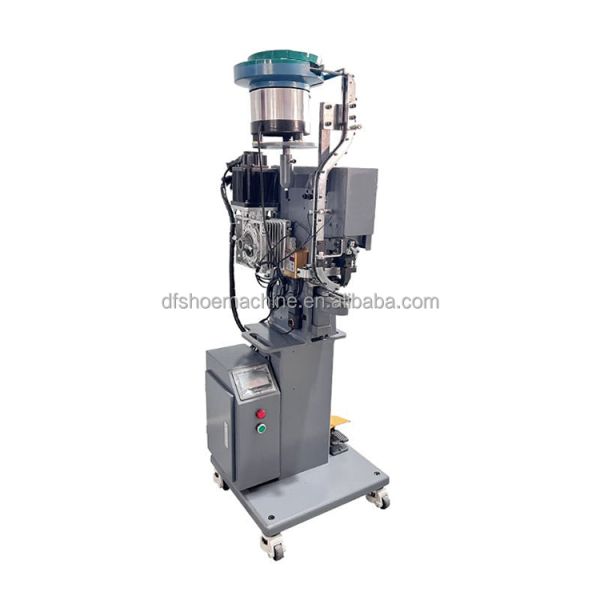 Automatic Motor-Driven Shoe Lace Hook Button Riveting Machine for Climbing Boots and Safety Shoes Making 220V 1 Year Warranty