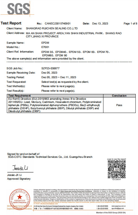 SHANGRAO RUICHEN SEALING CO.,LTD Сертификации