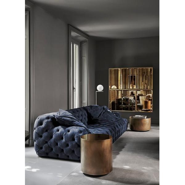Italian Light Luxury All Pull Ins Leather Art Sofa / American Minimalist Living Room Club Hotel Velvet Sofa