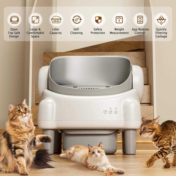 OEM/ODM Smart Cat Litter Box Wifi Automatic Scoop Fully Automatic Cat Toilet Pet Supplies