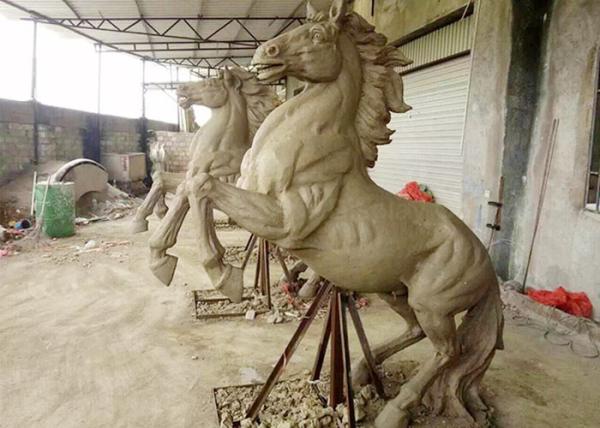 Animal Statue Life Size Fiberglass Horse With Wing Statue For Mall Decoration