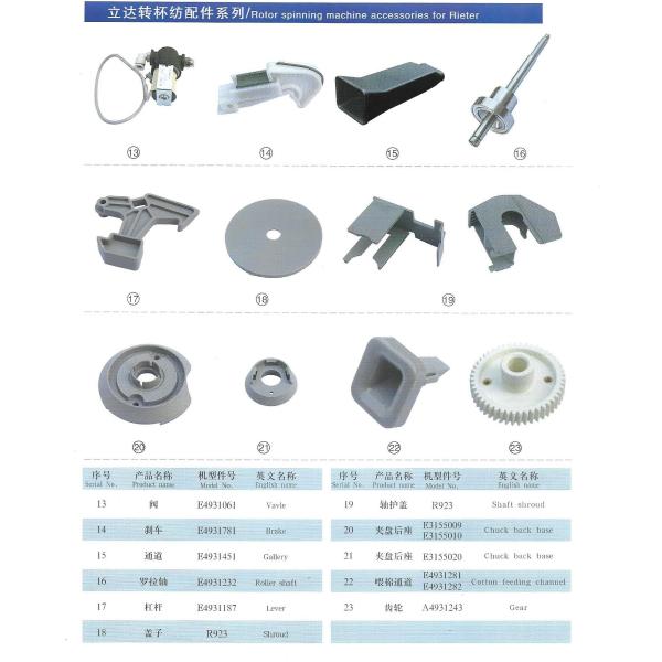 Rotor Open End Spinning Spare Parts Saurer Schlafhorst Spare Parts