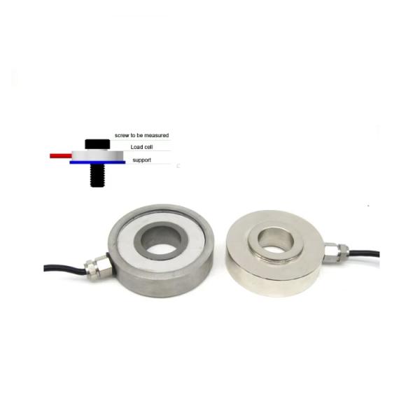 SC220 50kg-5T en acier inoxydable à profil bas anneau-torsion à travers le trou type laveuse anneau à travers le trou capteur de force Donut cellule de charge
