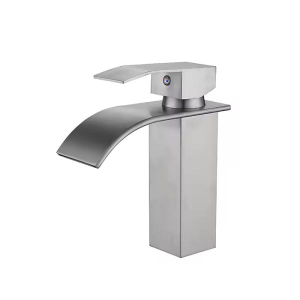 Single Handle Lizhen 2024 Bathroom Water Tap Waterfall Stainless Steel Black Basin Faucet