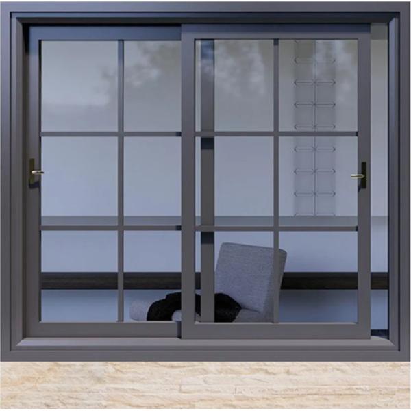 Ventanas corredizas de aluminio de doble acristalamiento con espesor de pared de aluminio de 1,6 mm