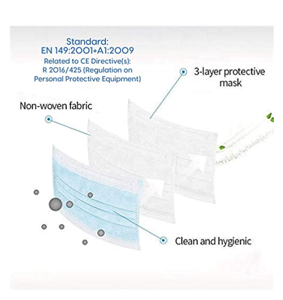 Dust Proof Disposable Face Mask Outdoor Travel Cycling Germs Pollen Prevent