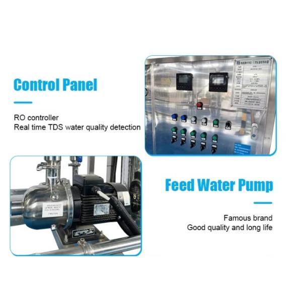 Customizable 250L/H 3xSS304 Tanks Brackish Water Reverse Osmosis Water Plant