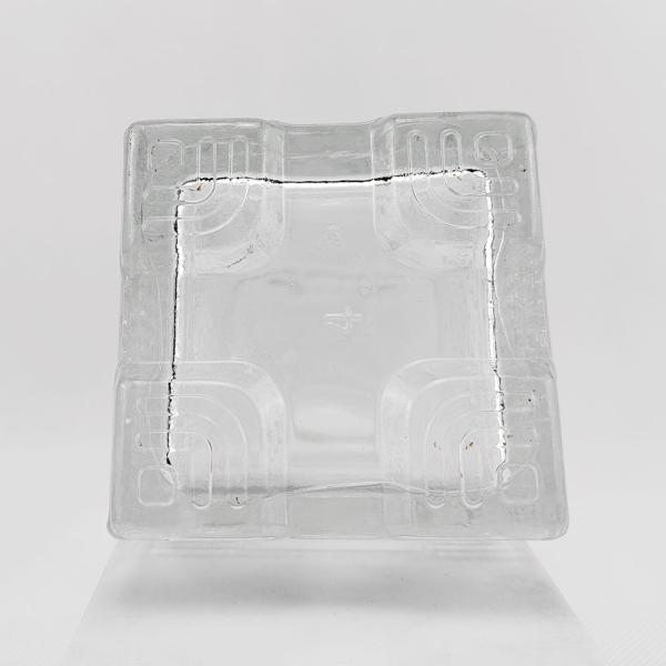 680ml Square Glass Vodka Bottle with Engraved Design Customized Spirit Bottle