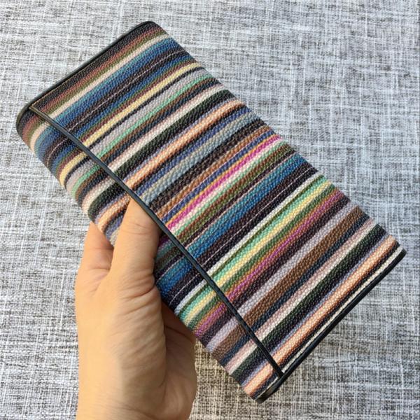 Stripe Designer Authentic Stingray Skin Women's Long Clutch Wallet Genuine Leather Female Purse Lady Large Card Holders
