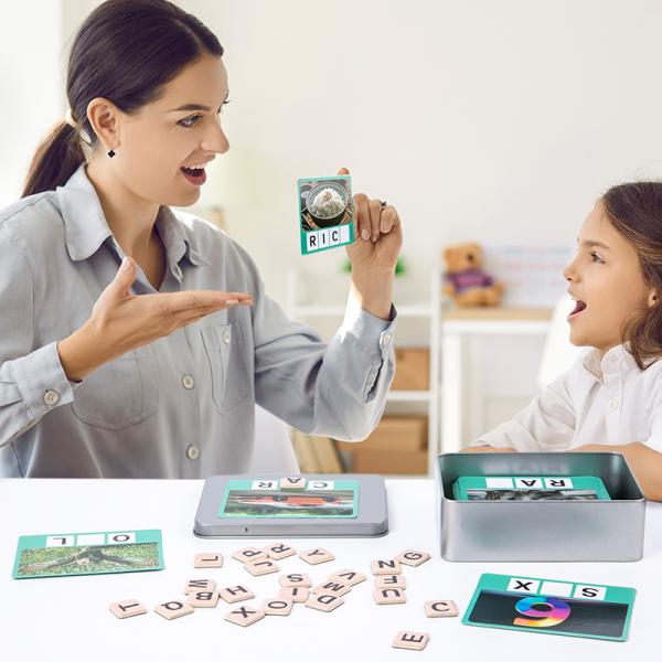 Kids Alphabet Phonics Games Learning Abc Magnets Toys Toddler Cvc Word Games Magnetic Letters Flash Cards
