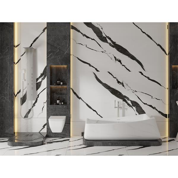 White Polished Sintered Stone Slab 1420x2700mm Antibacterial Indoor