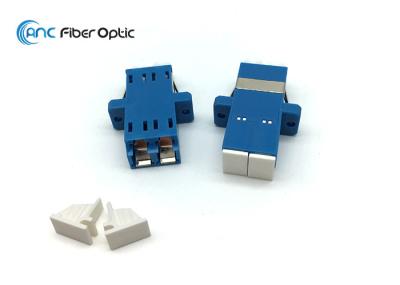 Os adaptadores verdes da fibra ótica do LC do duplex do Aqua com obturador interno flangearam